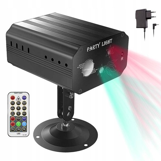 YAZEKY Discolicht Partylicht, 3D RGB Disco Licht 60 Verschiedene Muster, Discokugel Musik Activated Strobe-Effekt mit Fernbedienung, USB DJ Party Licht für Familie Party Bar Nachtclub KTV Live Show