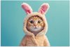 Chat - Lapin de Pâques, Bleu