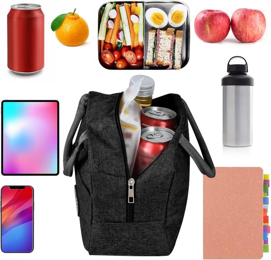 QTTVBTNA -Isothermische Lunchtas - Waterdichte Lunch Bag voor Vrouwen, Mannen & Kinderen - Compacte Opvouwbare Koeltas voor School, Werk, Picknick & Reizen - Geschikt voor Lunchbox, Snacks en Dranken van Merkloos — afbeelding 4