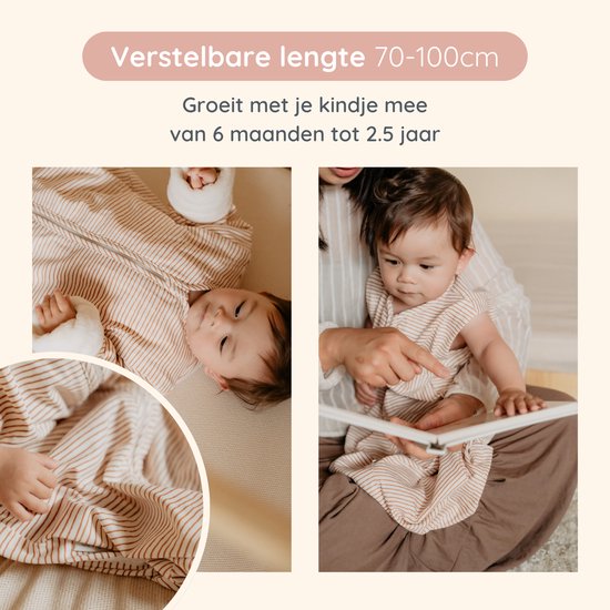 Puckababy Bag 4 Seasons slaapzak baby (6m-2.5j) - Hazel Stripes - TOG 0.25-2.0 - 4 seizoenen van Puckababy — afbeelding 4