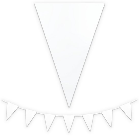 BTH - Slingers - Wit - Slingers Verjaardag - Vlaggenlijn - Verjaardag Versiering - Verjaardag - Vlaggetjes - Decoratie
