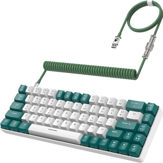 ApexArte® Mechanical Keyboard - Mechanisch Toetsenbord Gaming - Wit en Groen