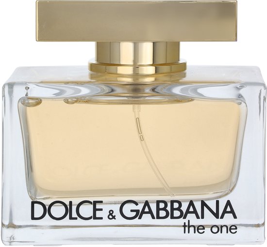 Dolce & Gabbana The One Eau de Parfum, 75ml. Glazen parfumfles met gouden dop.
