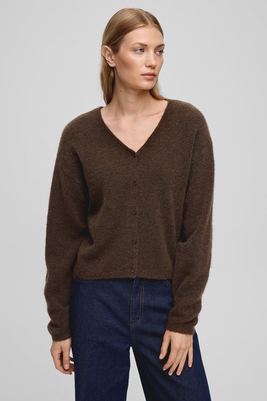MSCH Copenhagen Mschmilania Hope Cardigan Truien & vesten Dames - Sweater - Hoodie - Vest- Bruin - Maat L/XL