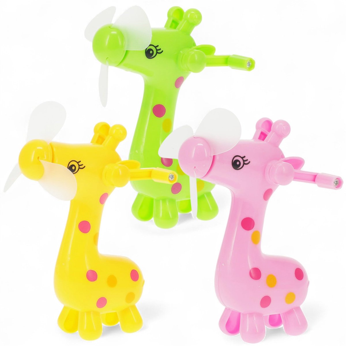Giraffe Mini Fan 3-Stuks - Handventilator zonder Batterij - 13 cm - Veilig en Stil