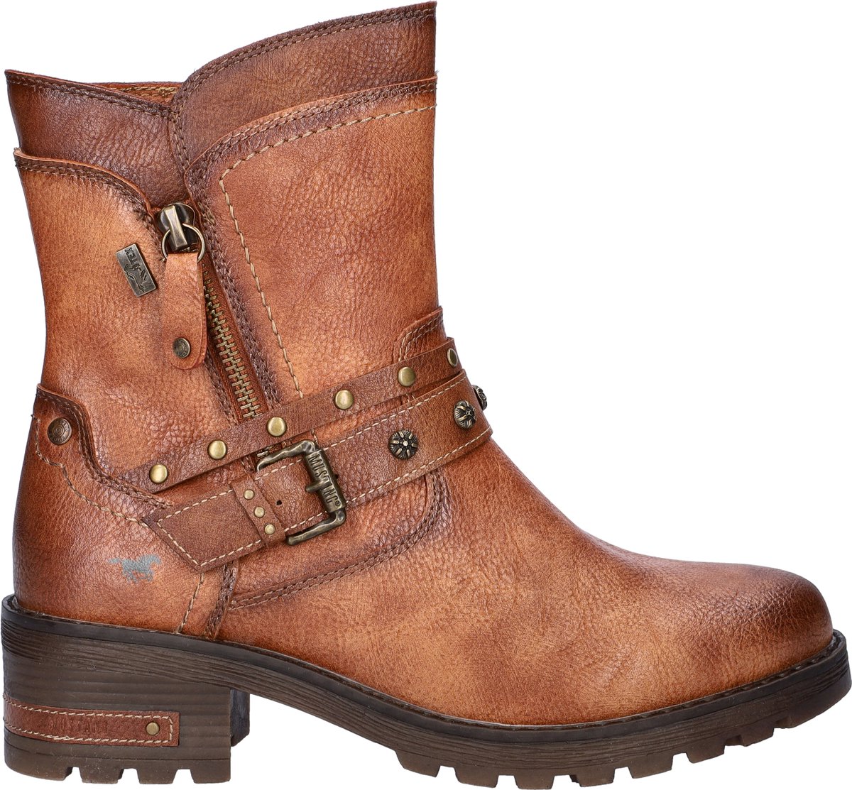 Mustang dames boot - Cognac - Maat 38