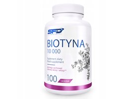 SFD | Biotina 10.000 – 100 tabletten | Hooggedoseerd Supplement voor Gezonde Haren, Huid & Nagels | 100 capsules