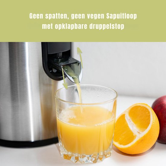 SCH® Sapcentrifuges groenten en fruit - Sapcentrifuges - Slowjuicer - Zilver - ‎10 x 10 x 10 cm van SCH® — afbeelding 2