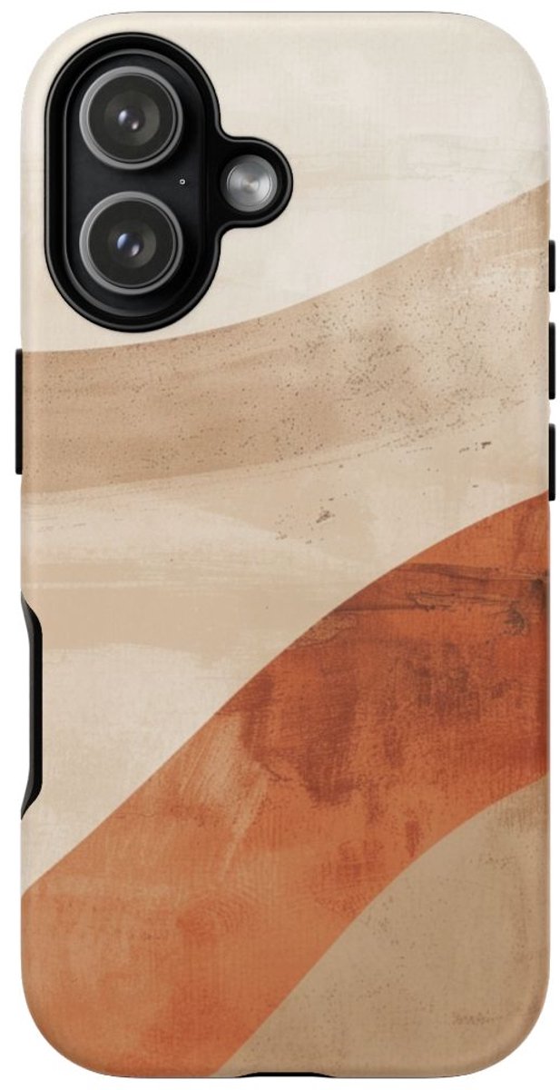 Abstracte Warme Terracotta-Lijnen – Telefoonhoesje Geschikt voor iPhone 17