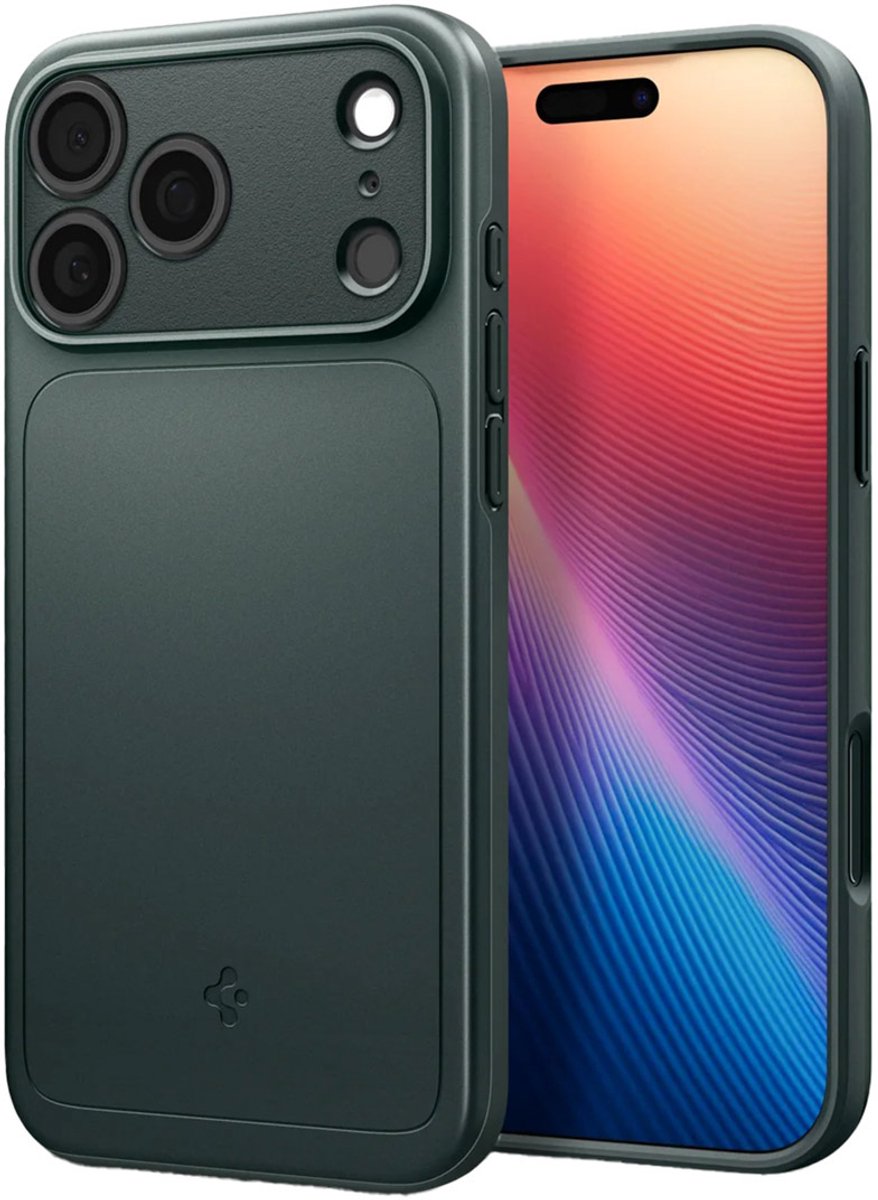 Spigen Thin Fit Mag backcover geschikt voor iPhone 17 Pro – Groen – MagSafe compatibel
