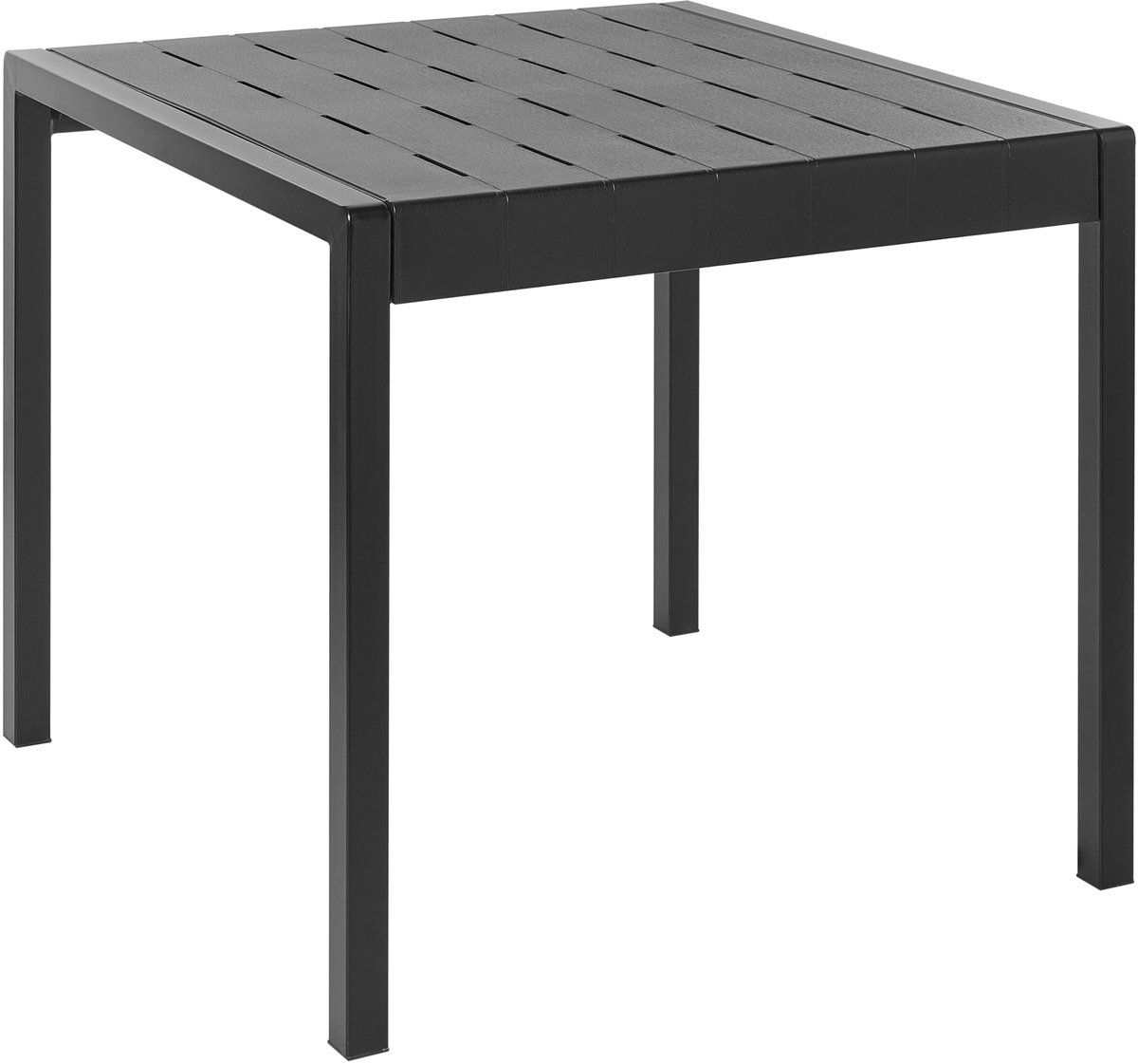 BARTICA - Tuintafel - Zwart - 81 x 84 cm - Synthetisch materiaal