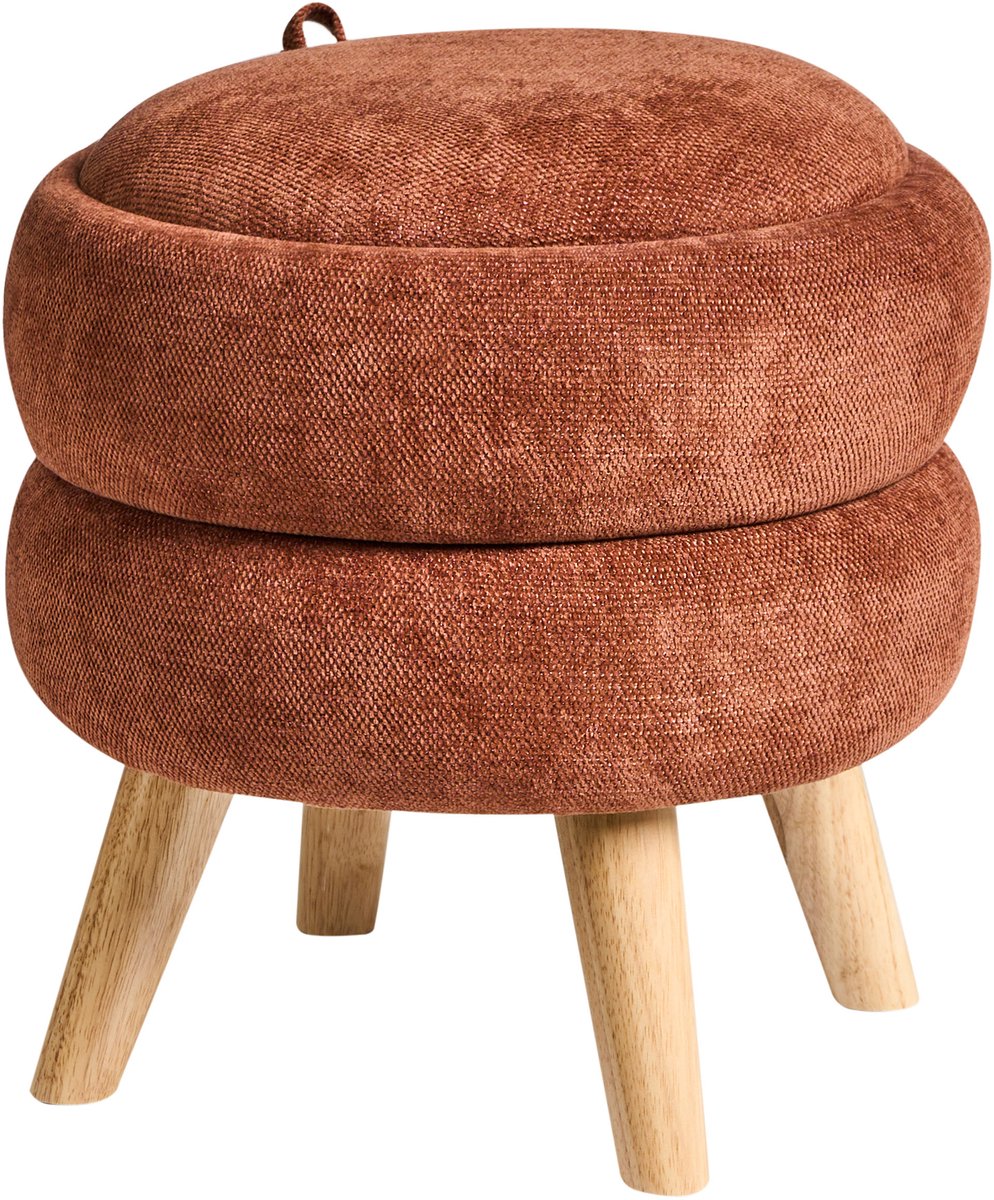 Beliani HAWLEY - Poef - Goudbruin - Chenille