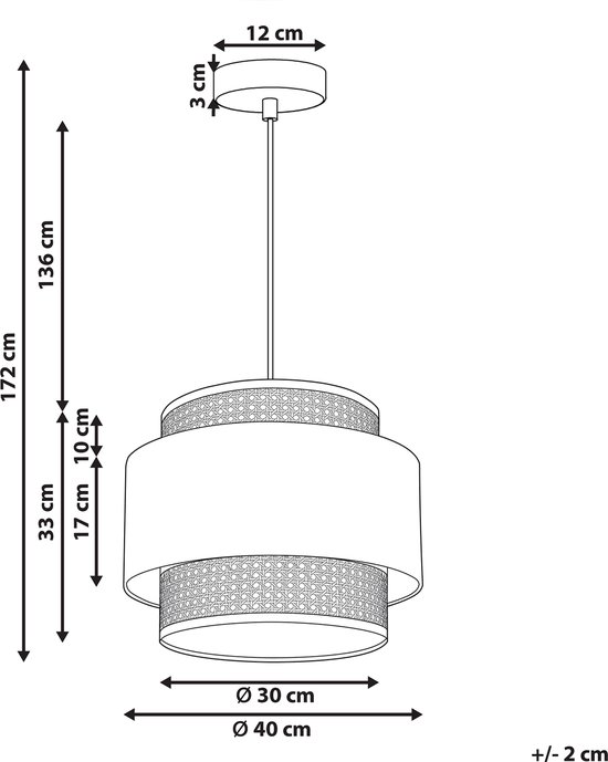 YUMURI - Lampe à suspension - Naturel - Polyester