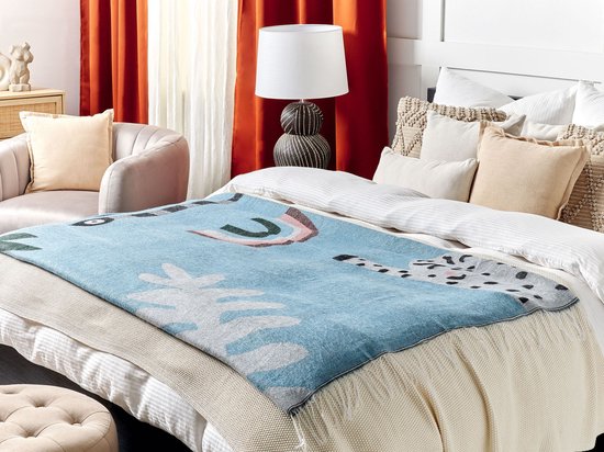 Beliani LIMGHA - Plaid - bleu - Plastique