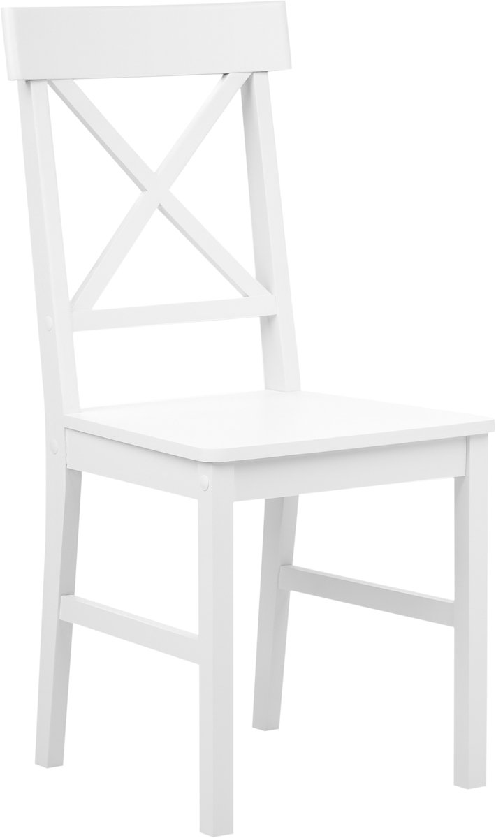 BARLEE - Eetkamerstoel set van 2 - Wit - MDF