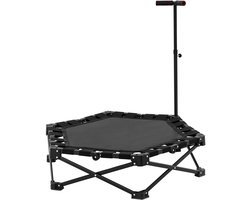 Yoin fitness trampoline - Trampoline - Mini trampoline - Opvouwbare trampoline - Verstelbaar stuur - Rebounder - Zwart - max 150kg