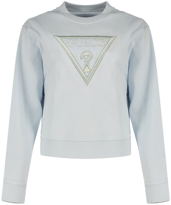Guess Cn Lace Triangle Sweatshirt Blauw L Vrouw