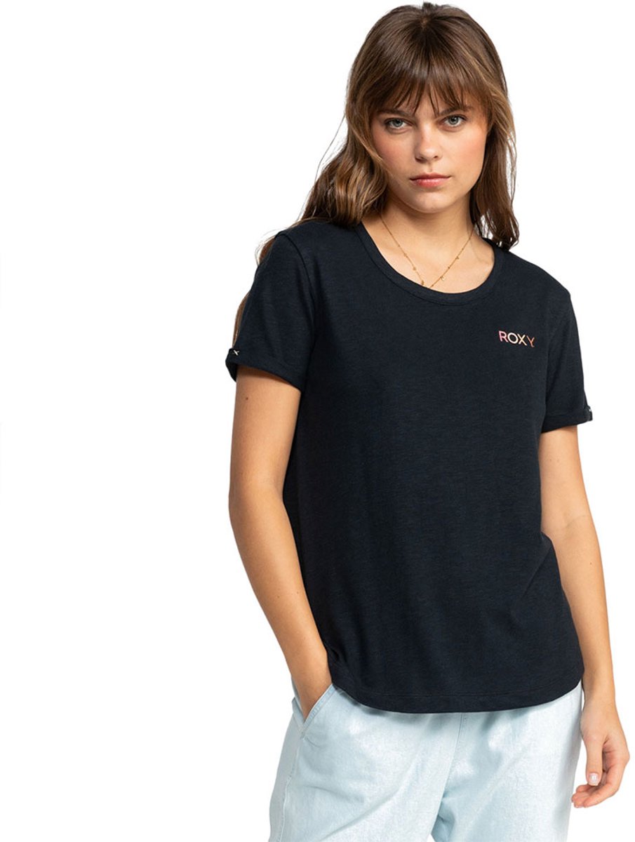 Roxy Saturdaze T-shirt Met Korte Mouwen Zwart S Vrouw