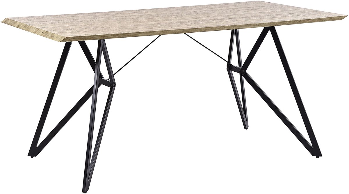 Beliani BUSCOT - Eettafel - Lichte houtkleur - 90 x 160 cm - MDF Bruin