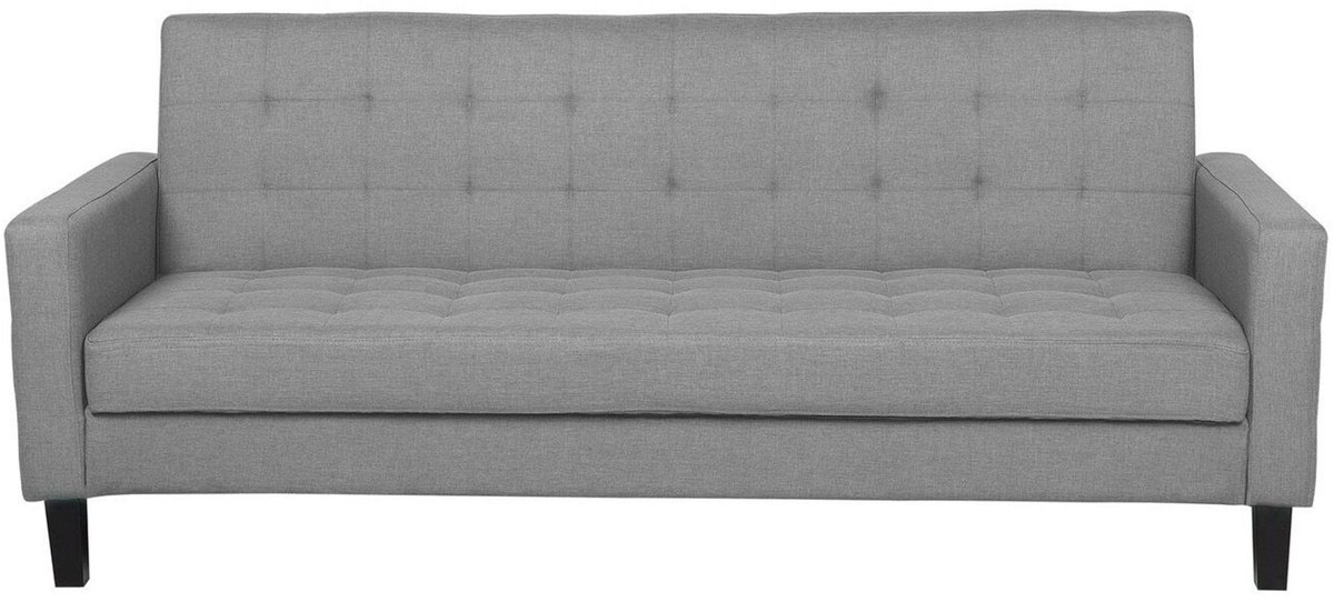 Beliani VEHKOO - Slaapbank 3-zits - Lichtgrijs - Polyester