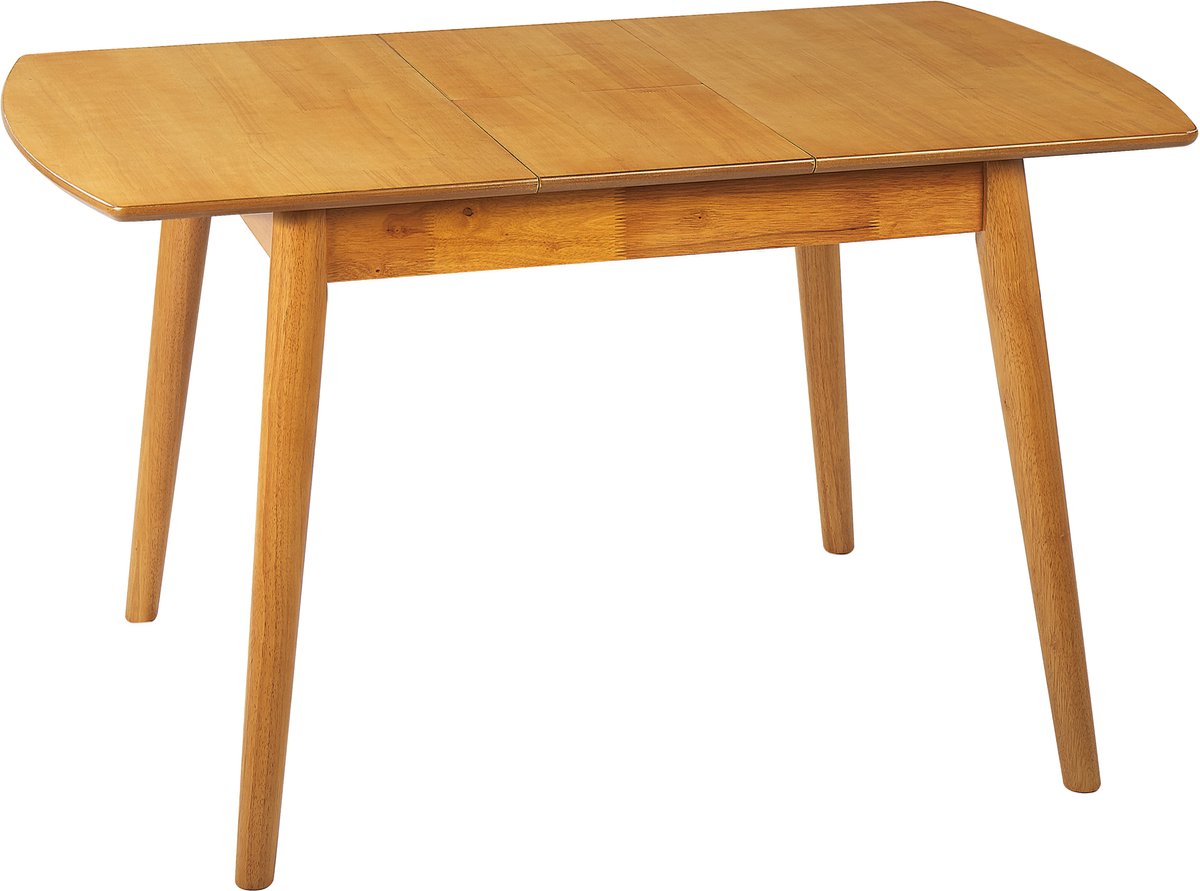 Beliani TOMS - Uitschuifbare eettafel - Lichthout - 100/130 x 80 cm - MDF Bruin