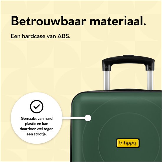 BHPPY Reiskoffer groot 75x49x29cm - Lichtgewicht koffer met 95L inhoud - Reiskoffer met wielen - Veilig cijferslot - Jungle Green