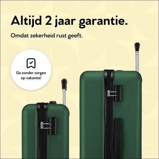 BHPPY Reiskoffer groot 75x49x29cm - Lichtgewicht koffer met 95L inhoud - Reiskoffer met wielen - Veilig cijferslot - Jungle Green
