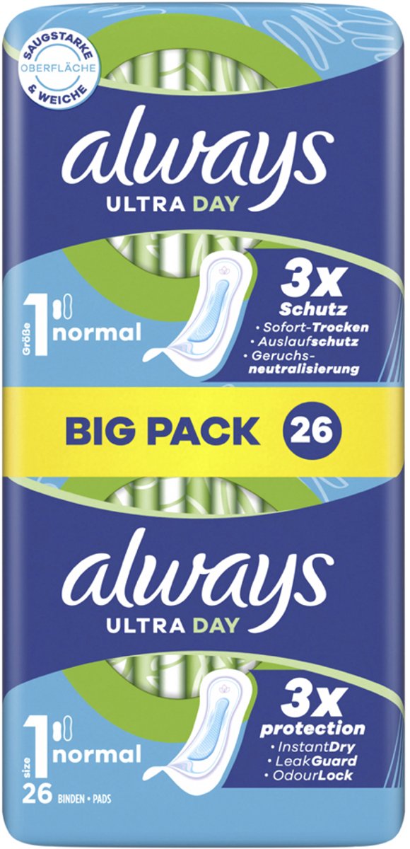 Always Ultra dameshygiënische inleggers Normal BigPack maat 1