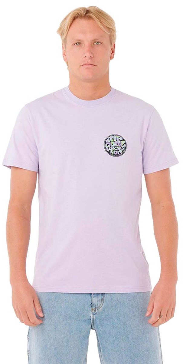 Rip Curl Wettie Passage Icon T-shirt Met Korte Mouwen XL Man Iced Lavender