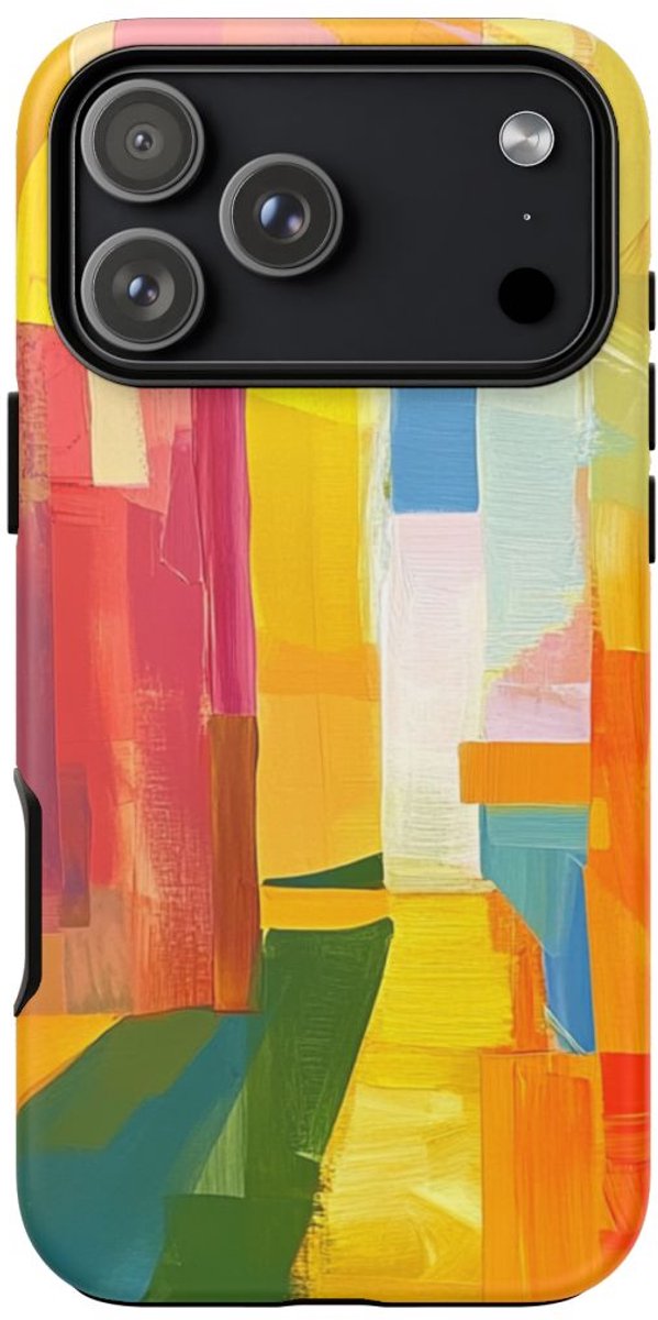 Kleurrijke Abstracte Verfstreken – Telefoonhoesje Geschikt voor iPhone 17 Pro Max