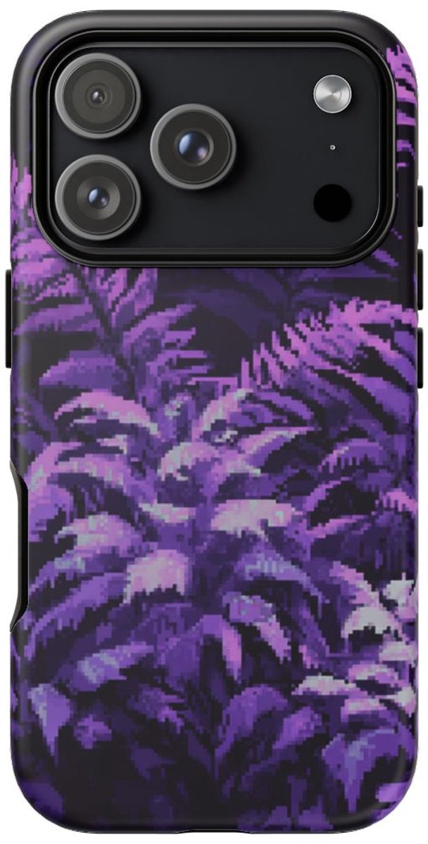 Pixel Art Paarse Varens – Telefoonhoesje Geschikt voor iPhone 17 Pro