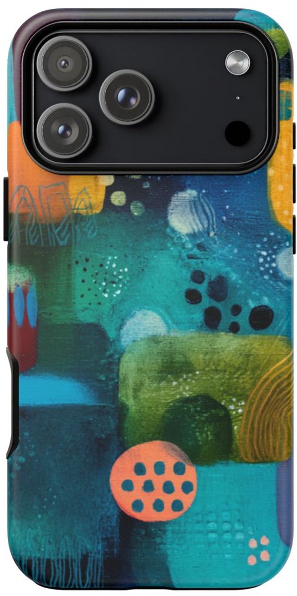 Kleurrijke Abstracte Geometrische Vormen – Telefoonhoesje Geschikt voor iPhone 17 Pro Max
