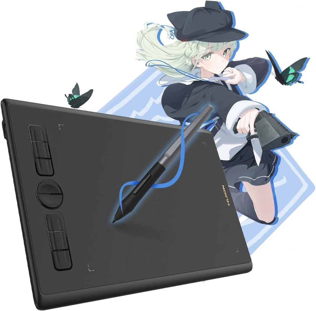 8x5 inch Digitaal grafisch tablet - 8192 niveaus, Batterijloze pen, 8 sneltoetsen - Chromebook, Mac, pc, Android Mobile