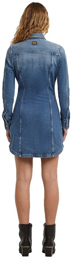 Paarse Y.A.S. Mini jurk YASBEETA LS SHIRT DRESS