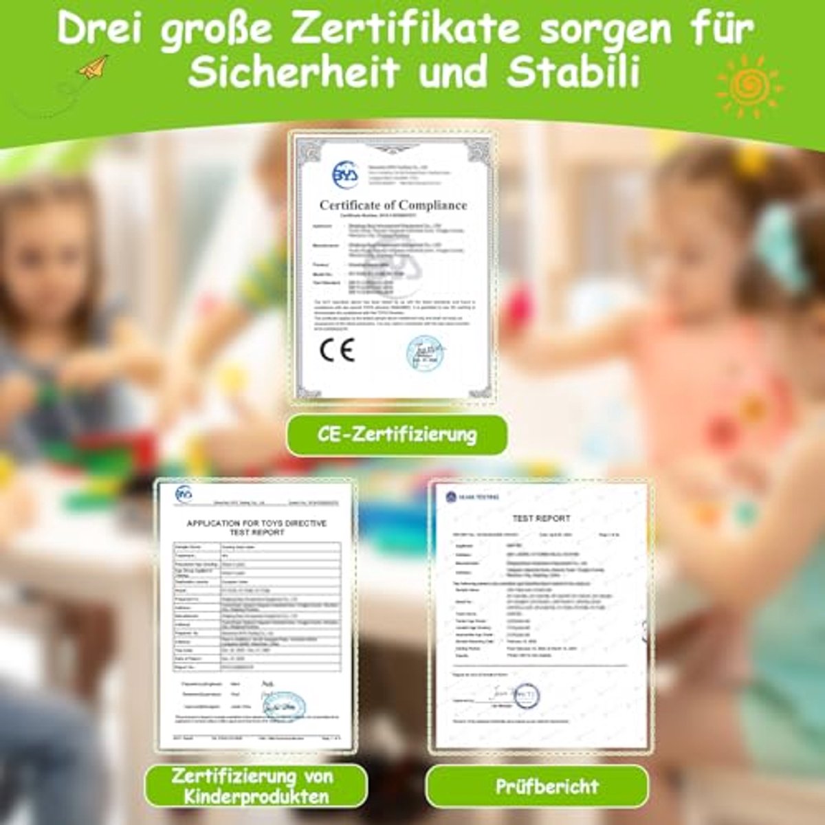 Verstelbare Kindertafel met 6 Stoelen voor Kleuters en Kinderkamers