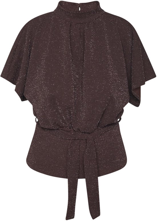 T-shirt SisterS Point pour fille, modèle 2, référence 13371, couleur chocolat/argent, taille L (femme).