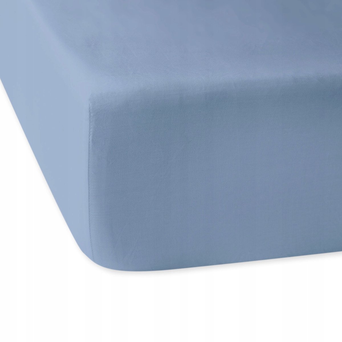 Satine Hoeslaken met Elastiek 120x200cm - Zacht Katoen Blauw