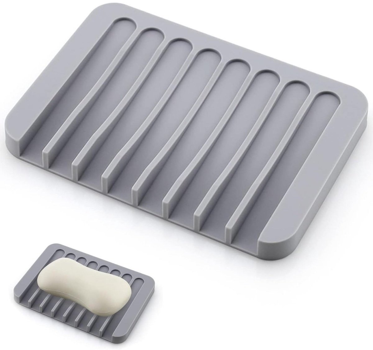 EXCITAT Zeepbakje - Siliconen zeepbakje - Met afvoer - Multifunctioneel - Voor badkamer, keuken, gootsteen