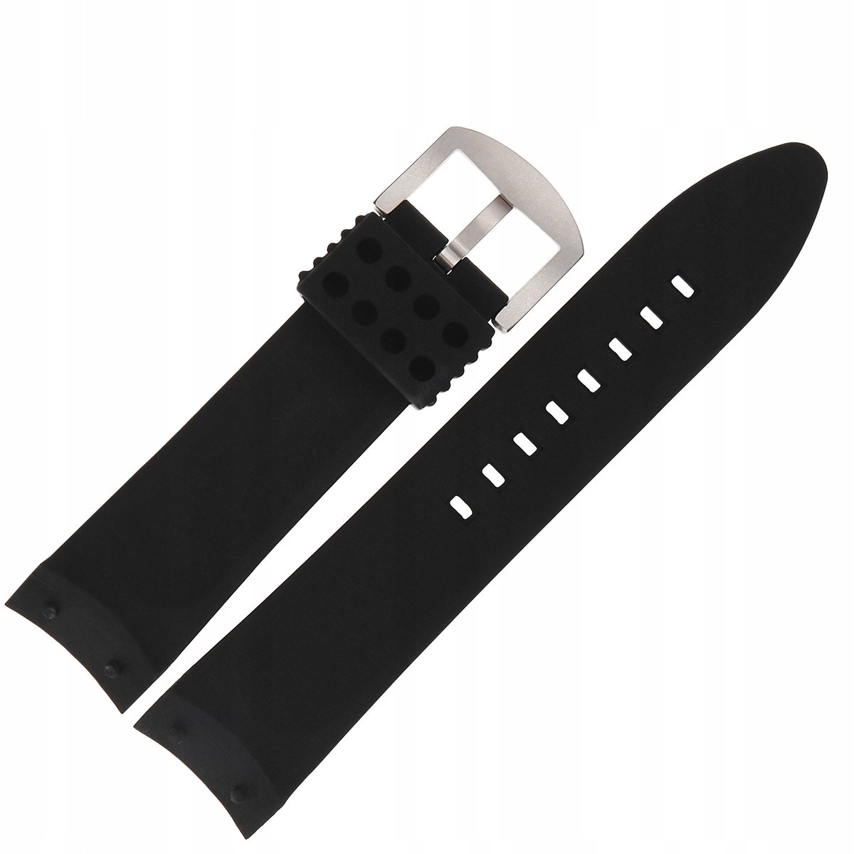 Vostok Europe Anchar siliconen horlogeband 24mm zwart met gesp