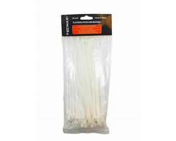TECMAXX kabelbinders Wit 4,8x180mm - 100 stuks
