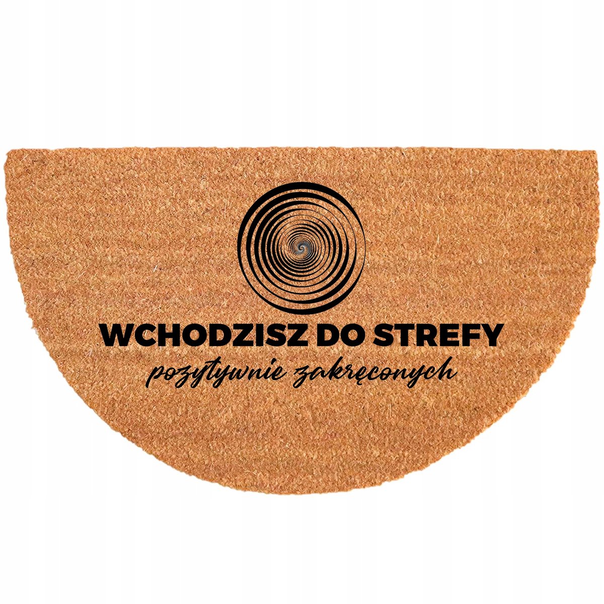 Duurzame Kokos Wcieraczka Antislip 40x70cm Halfrond Beige