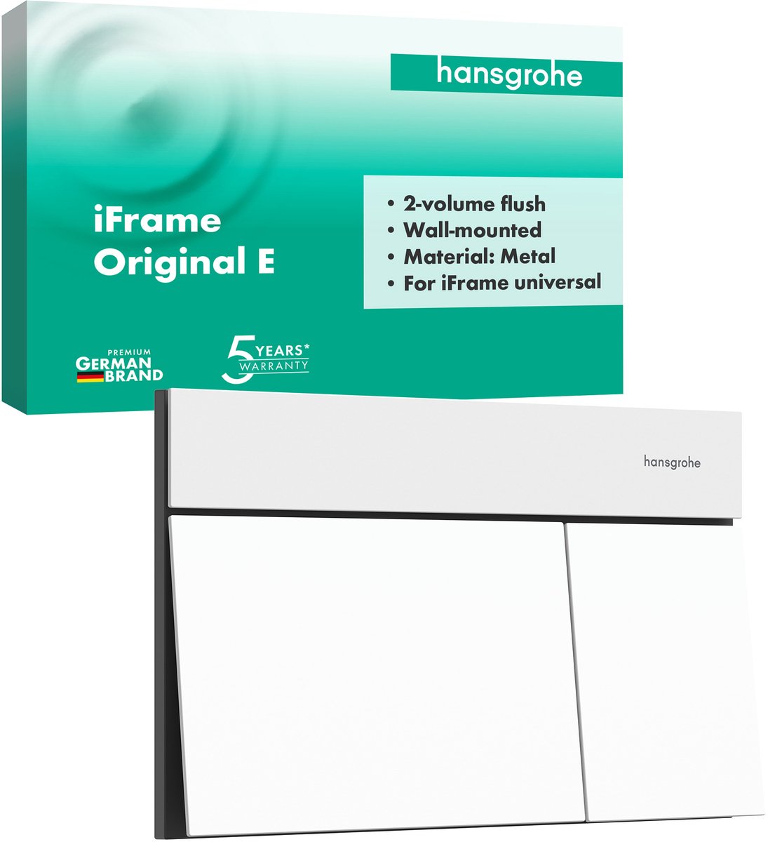 Hansgrohe iFrame Element E - Bedieningsplaat, mat wit 66003700