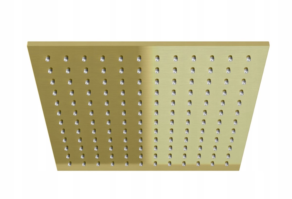 Kohlman Q25EGDB Douchekop Vierkant Goud Geborsteld 25x25cm