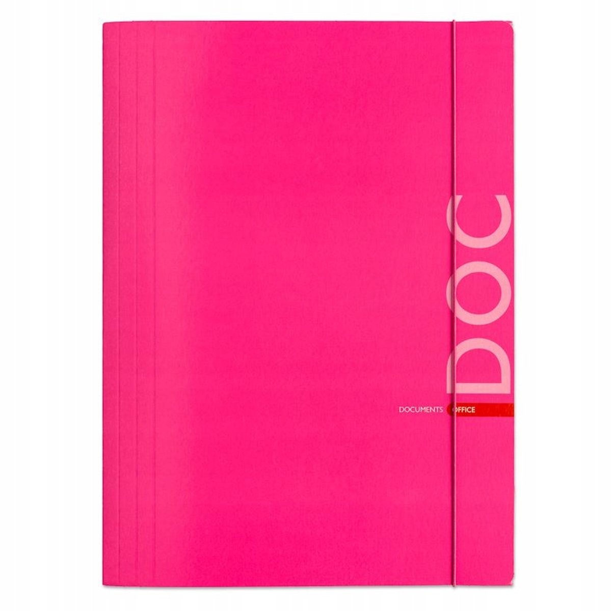 Barbara A4 Fluo Roze Map met Elastiek - Dik Karton