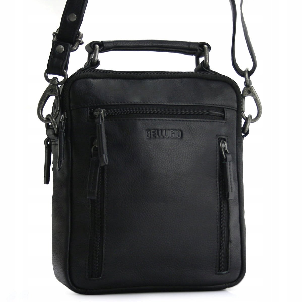 Herentas Crossbody Zwart - Echt Leer