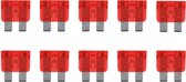 Fusibles à lame standard Procar® - Voiture / Camper-car / Bateau - 10A Rouge (10 pièces)