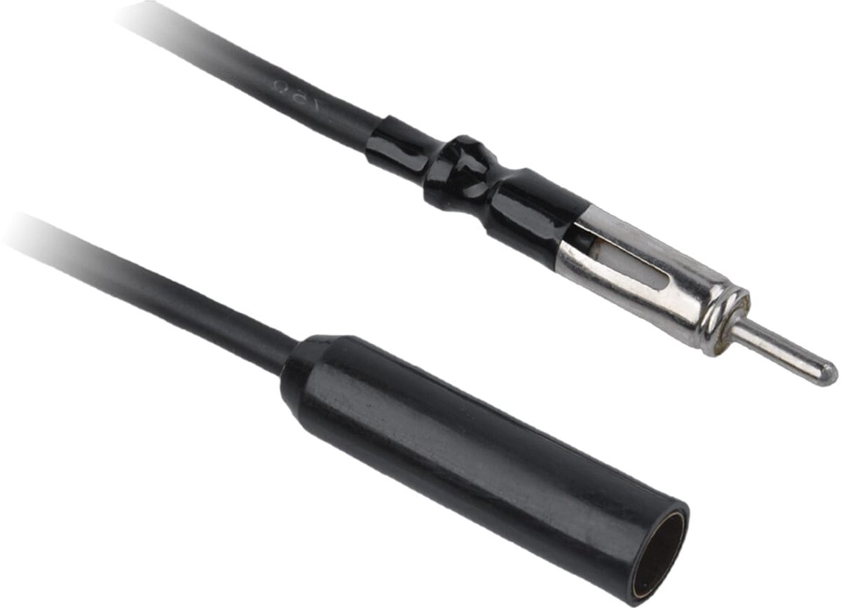 Autoantenne Verlengkabel - DIN Jack (m) naar DIN Jack (v) - 3 meter - Zwart
