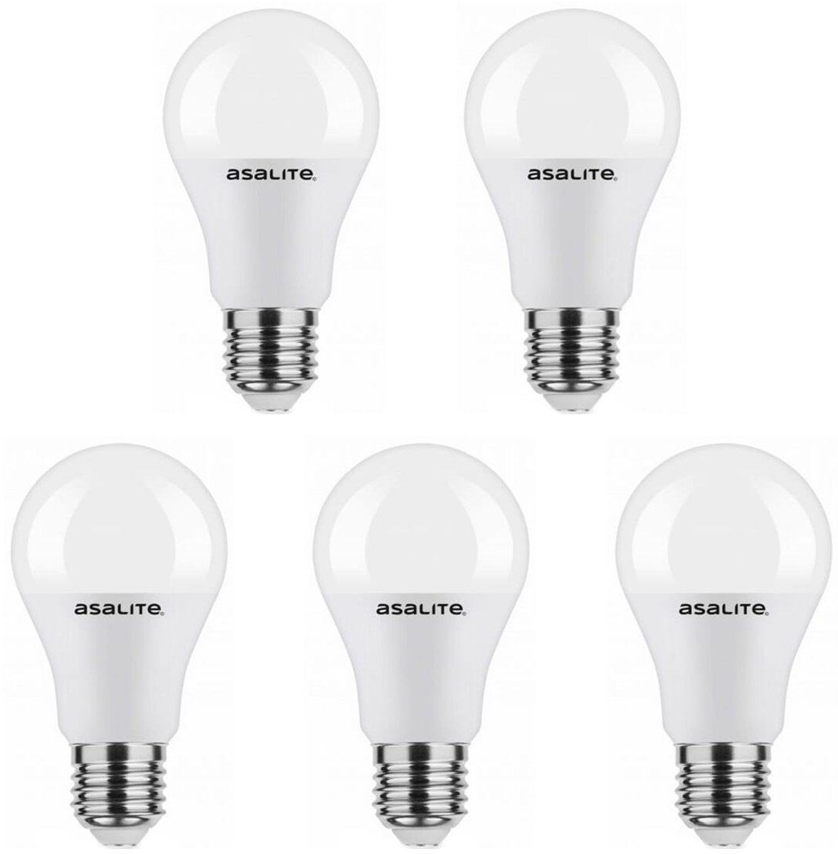 Asalite LED Lamp A60 E27 Fitting - 7W = 50W - 630 Lumen - 3000K Warm Wit Licht - Niet Dimbaar - 220-240V - Energiezuinig - 5 stuks