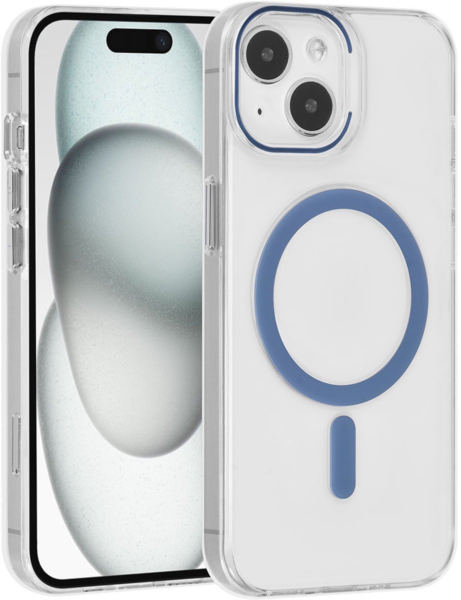 UNIQ Accessory Back Cover - Apple iPhone 15 - Blauw - MagSafe Compatible - Schokabsorberend