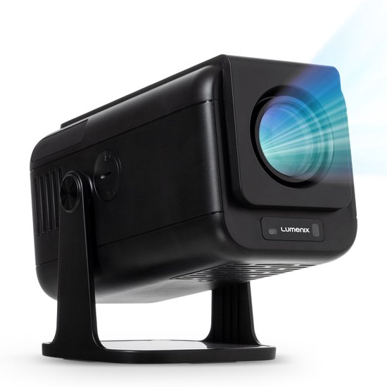 Lumenix® NEO Mini Beamer – Full HD Projector met Netflix, Android 13, WiFi 6 & Bluetooth 5.0 – Autofocus & 4D Keystone – Thuisbioscoop Beamer – Zwart